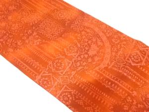 更紗模様織り出し　袋帯